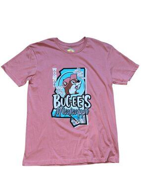 Buc-ee's Mississippi Adult Graphic Print T-Shirt-Pink-L-NWT